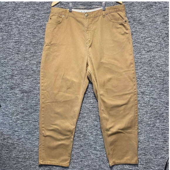 Lands' End Other - Lands End Fit 3 Canvas Pants Womens 18 Chino Straight Camel Tan Cotton Utility